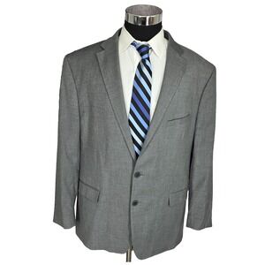 Calvin Klein Blazer Mens 46R Gray Sports‎ Coat Jacket 2 Buttons Vented